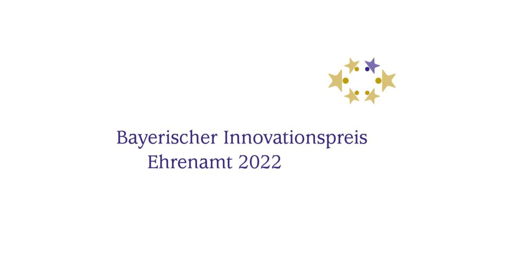 Schriftzug Bayerischer Innovationspreis Ehrenamt 2022